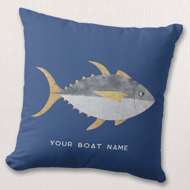 Tuna Fish Boat Name Cushion (Creator Uploaded)