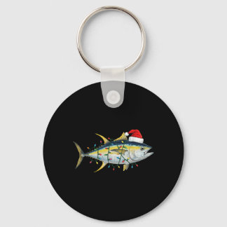 Tuna Fish Christmas Lights Festive Funny Xmas Key Ring