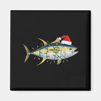 Tuna Fish Christmas Lights Festive Funny Xmas Magnet