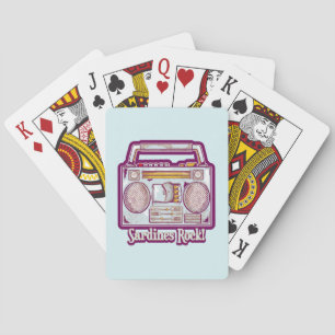 Tuna Fish esacping a tin Playing Cards