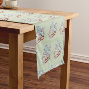 Tuna Fish esacping a tin Short Table Runner
