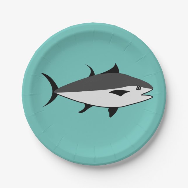 Tuna Fish Lover Tuna Paper Plate (Front)