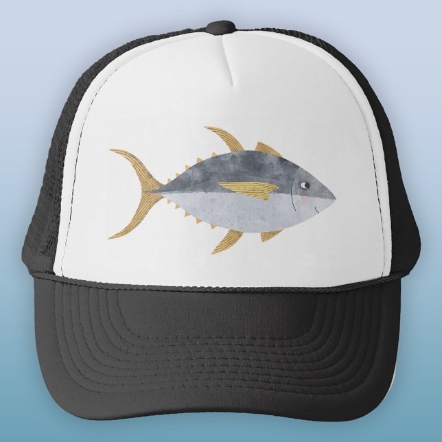 Tuna Fish Trucker Hat (Yellowfin Tuna Fish trucker hat)