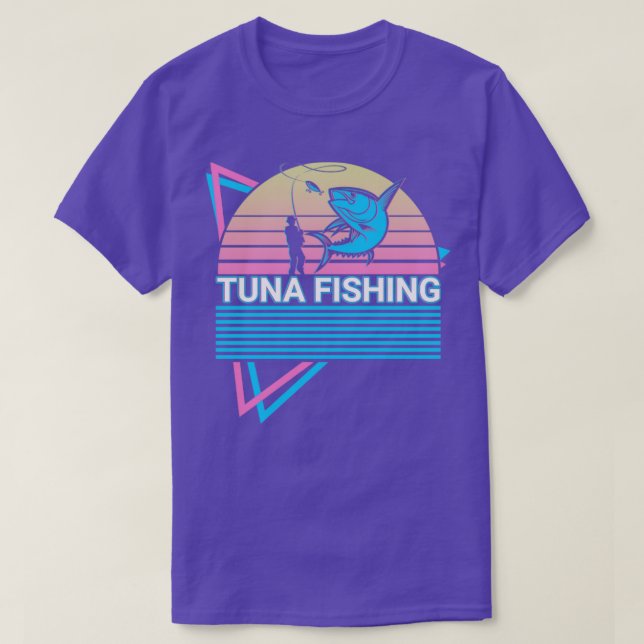 Tuna Fishing Fisher Retro T-Shirt (Design Front)