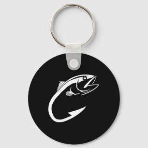 Tuna Hook Minimal Fisher Man Fishing Lover Key Ring