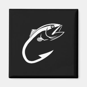 Tuna Hook Minimal Fisher Man Fishing Lover Magnet