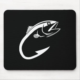 Tuna Hook Minimal Fisher Man Fishing Lover Mouse Pad