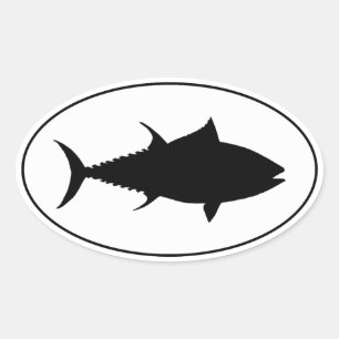 Tuna Icon Oval Sticker
