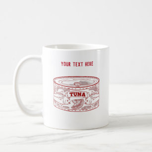 Tuna in a tin can coffee mug