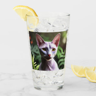 "Tuna the Hairless Cat: Sleek and Silky" Glass