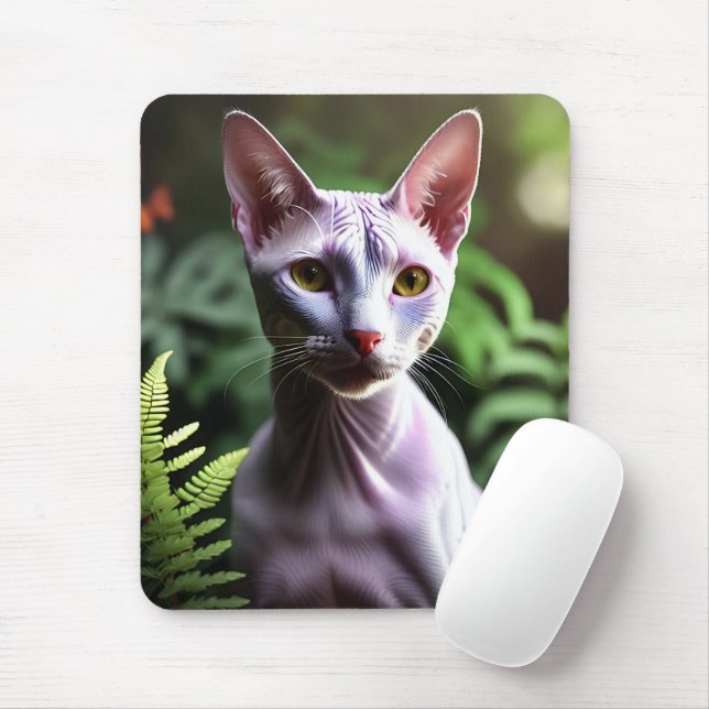 "Tuna the Hairless Cat: Sleek and Silky"  Mouse Pad (With Mouse)