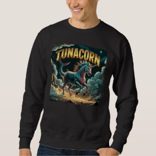 Tunacorn Illustration – Tuna Unicorn Funny Animal Sweatshirt