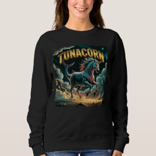 Tunacorn Illustration – Tuna Unicorn Funny Animal Sweatshirt