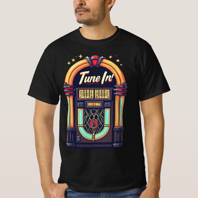 Tune In! Retro Jukebox T-Shirt (Front)
