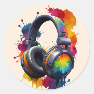 Tune in to Art Classic Round Sticker