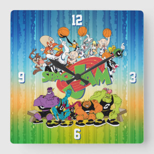 TUNE SQUAD™ Versus Monstars Square Wall Clock