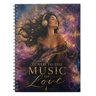 Tuned to the Music of Love Inspirational Notebook