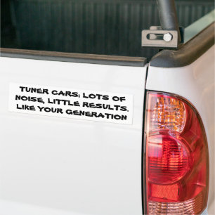 Tuner Cars. Noise With No Results Bumper Sticker