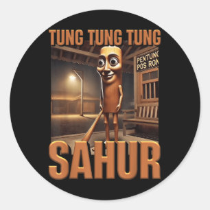 Tung Tung Tung Sahur Ai Monster Italian Brainrot K Classic Round Sticker
