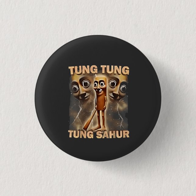 Tung tung tung sahur Brainrot Meme 3 Cm Round Badge (Front)