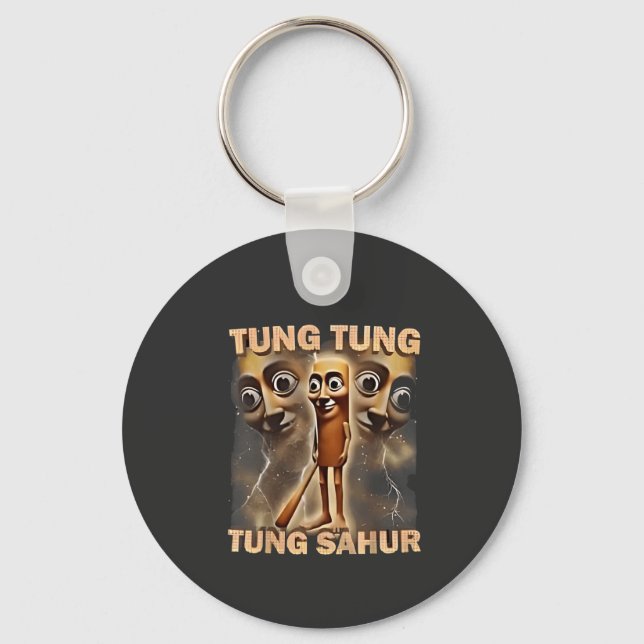 Tung tung tung sahur Brainrot Meme Key Ring (Front)