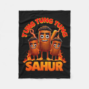 Tung Tung Tung Sahur  Fleece Blanket