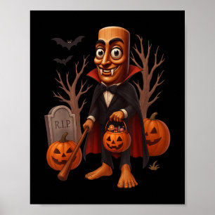 Tung Tung Tung Sahur Halloween Kid Costume Vampire Poster