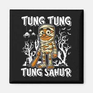 Tung Tung Tung Sahur Halloween Mummy Italian Brain Magnet