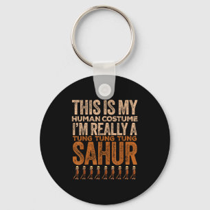 Tung Tung Tung Sahur Human Costume Funny Halloween Key Ring