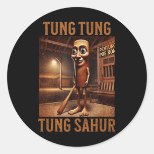 Tung Tung Tung Sahur Italian Brainrot Meme  Classic Round Sticker