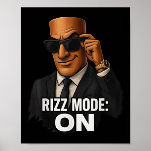 Tung Tung Tung Sahur Rizz Mode On Italian Brainrot Poster