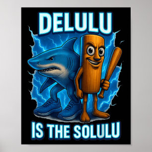 Tung Tung Tung Sahur Tralalero Tralala Funny Meme Poster