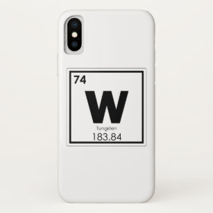 Tungsten chemical element symbol chemistry formula Case-Mate iPhone case