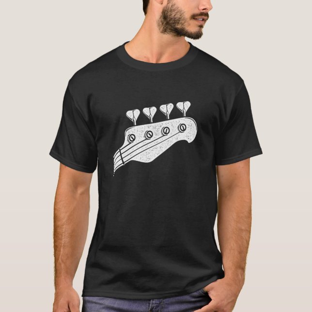 Tuning Head   Bass Guitar Guitarist Musician Bassi T-Shirt (Front)