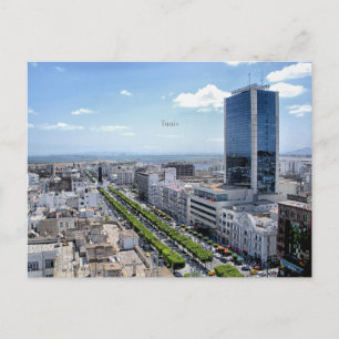 Tunis cityscape photograph postcard