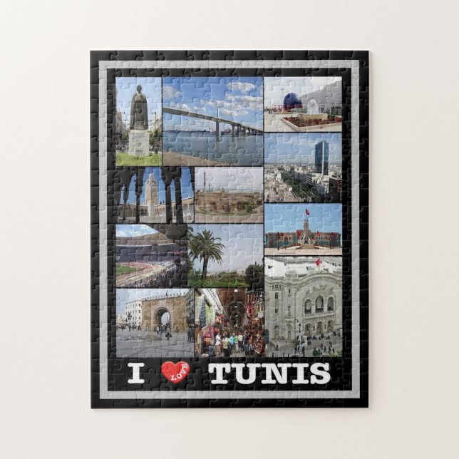 Tunis - I Love - Tunisia - Jigsaw Puzzle (Vertical)