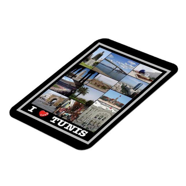 Tunis - I Love - Tunisia - Magnet (Left Side)