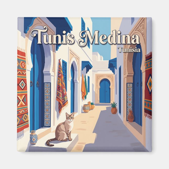Tunis Medina Tunisia Magnet (Front)