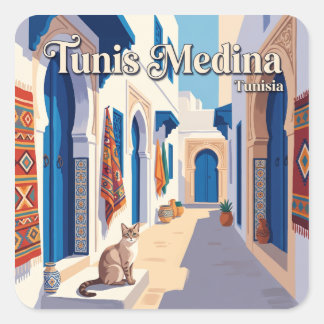 Tunis Medina Tunisia Square Sticker
