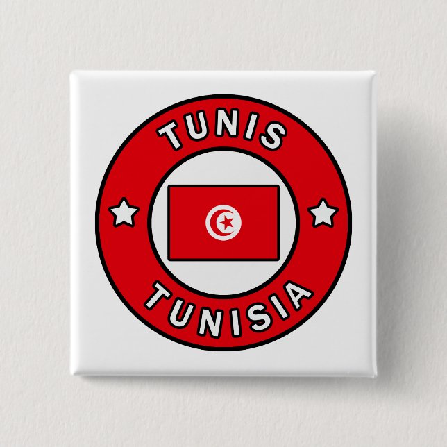 Tunis Tunisia 15 Cm Square Badge (Front)