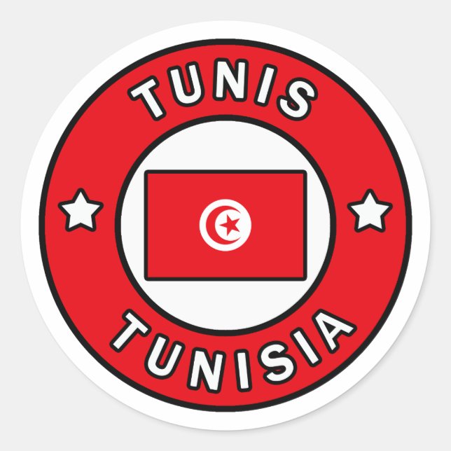 Tunis Tunisia Classic Round Sticker (Front)
