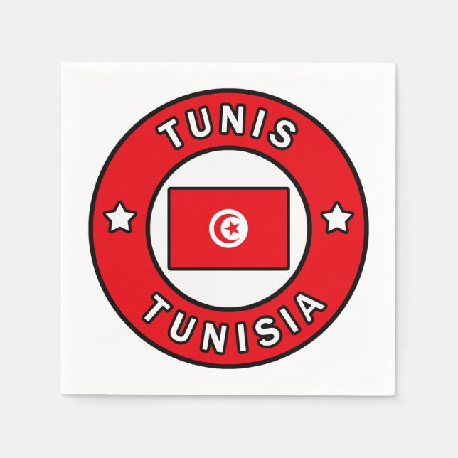 Tunis Tunisia Napkin (Front)