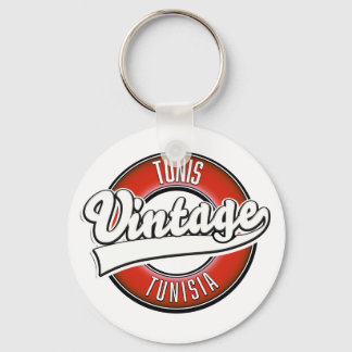 Tunis Tunisia vintage style logo Key Ring