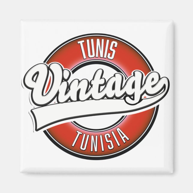 Tunis Tunisia vintage style logo Magnet (Front)