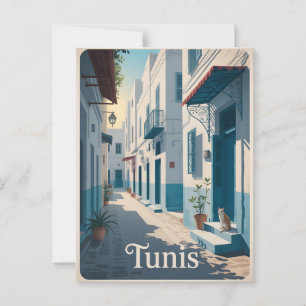 Tunis vintage postcard