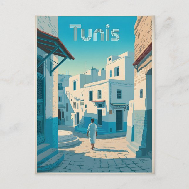 Tunis vintage postcard (Front)