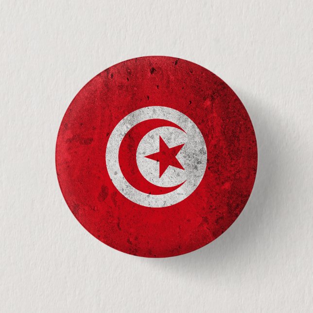 Tunisia 3 Cm Round Badge (Front)