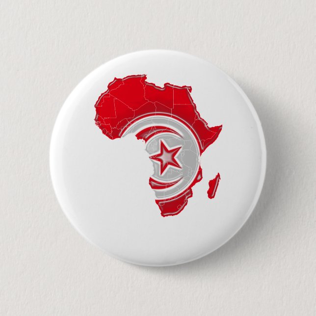 Tunisia 6 Cm Round Badge (Front)