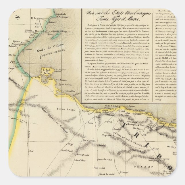 Tunisia and Libya Square Sticker (Front)