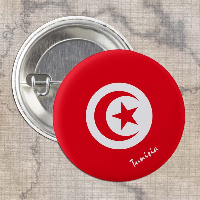 Tunisia button, patriotic Tunisian Flag fashion 3 Cm Round Badge (Creator Uploaded)